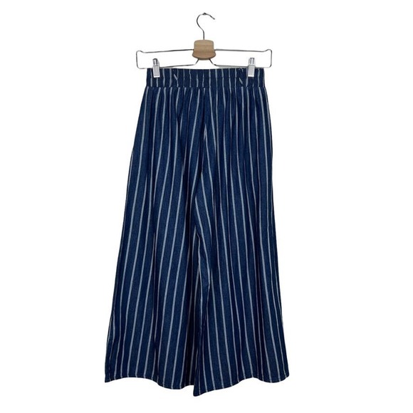 Final Touch Wide Leg Blue Striped Palazzo Pants Size Small - Picture 6 of 14